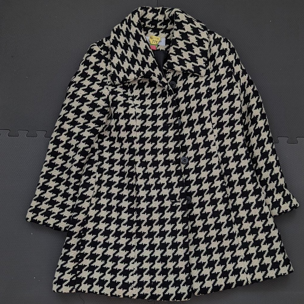Calvin Klein wool coat cream/black